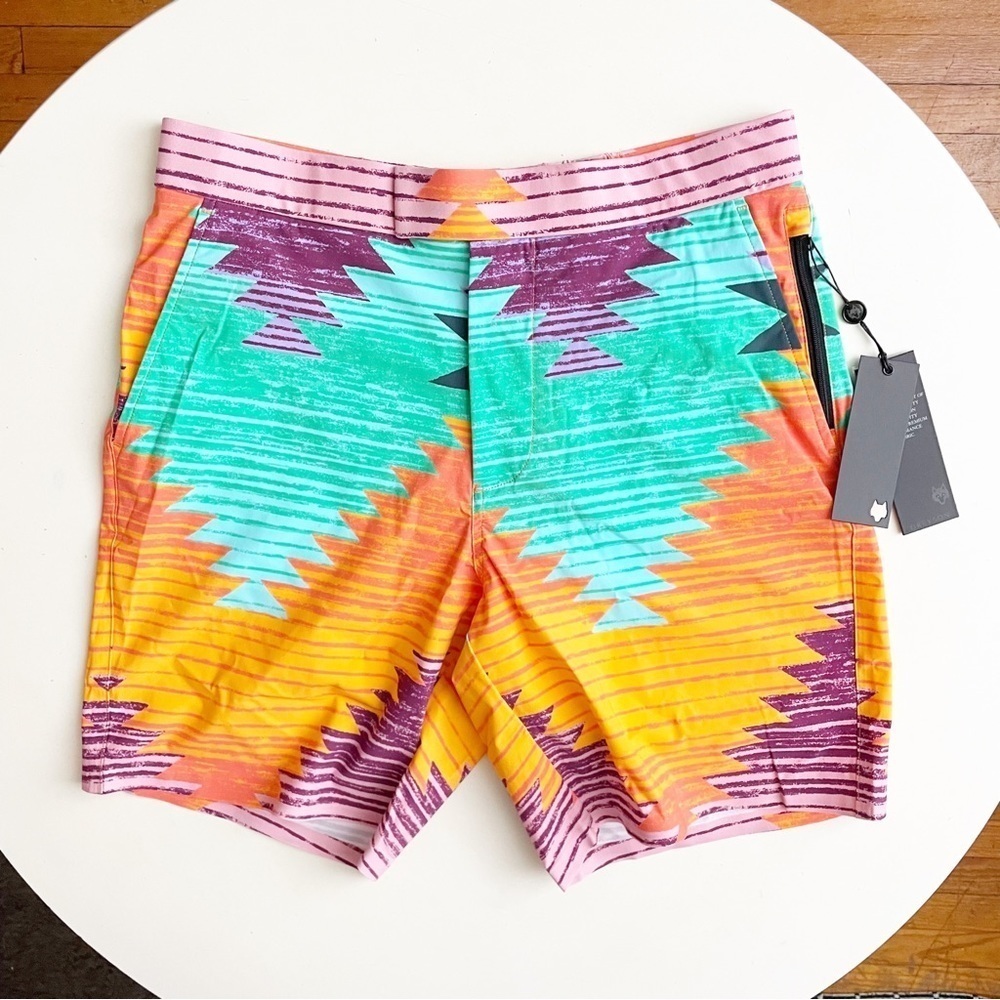Greyson Clothiers Mens Flash Superior Swim Hybrid Short Multi Color Size 34 New